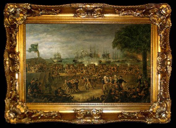framed  John Blake White The Battle of Fort Moultrie, ta009-2